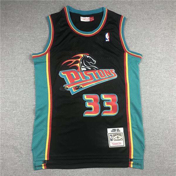 Detroit Pistons 1998/99 HILL #33 Black Classics Basketball Jersey (Stitched)
