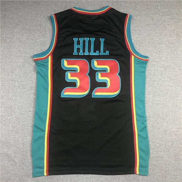 Detroit Pistons 1998/99 HILL #33 Black Classics Basketball Jersey (Stitched)