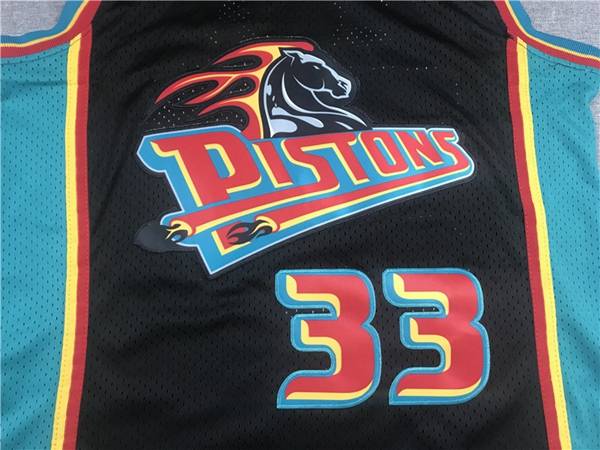 Detroit Pistons 1998/99 HILL #33 Black Classics Basketball Jersey (Stitched)