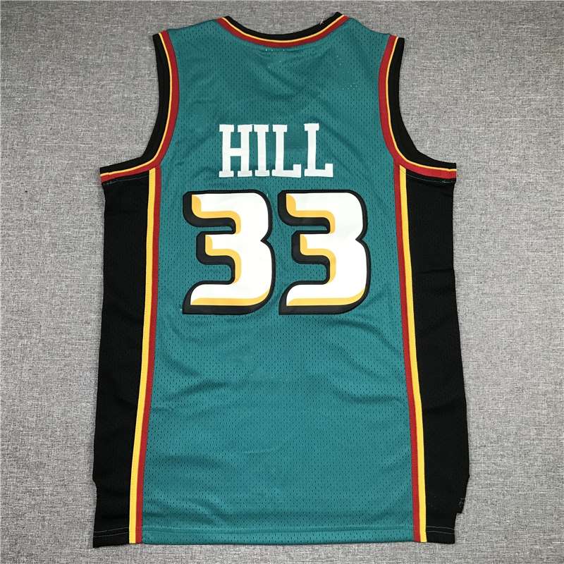 Detroit Pistons 1998/99 HILL #33 Green Classics Basketball Jersey (Stitched)