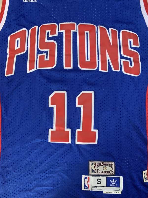 Detroit Pistons THOMAS #11 Blue Classics Basketball Jersey (Stitched)