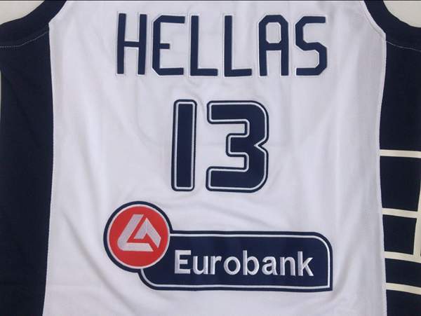 Greece ANTETOKOUNMPO #13 White Basketball Jersey (Stitched)