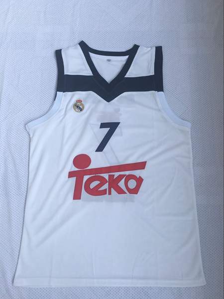 Real Madrid DONCIC #7 White Basketball Jersey 02 (Stitched)