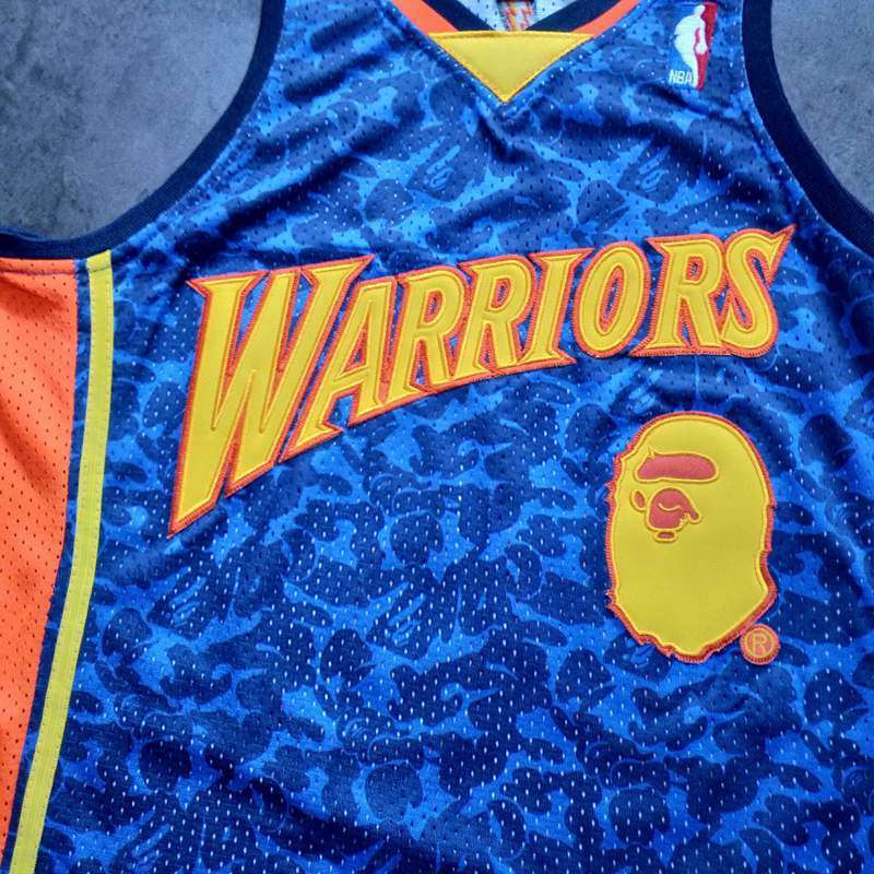 Golden State Warriors 2009/10 BAPE #93 Dark Blue Classics Basketball Jersey (Closely Stitched)