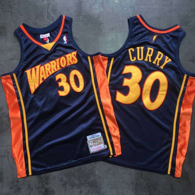 Golden State Warriors 2009/10 CURRY #30 Dark Blue Classics Basketball Jersey (Closely Stitched)