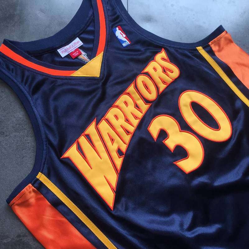 Golden State Warriors 2009/10 CURRY #30 Dark Blue Classics Basketball Jersey (Closely Stitched)