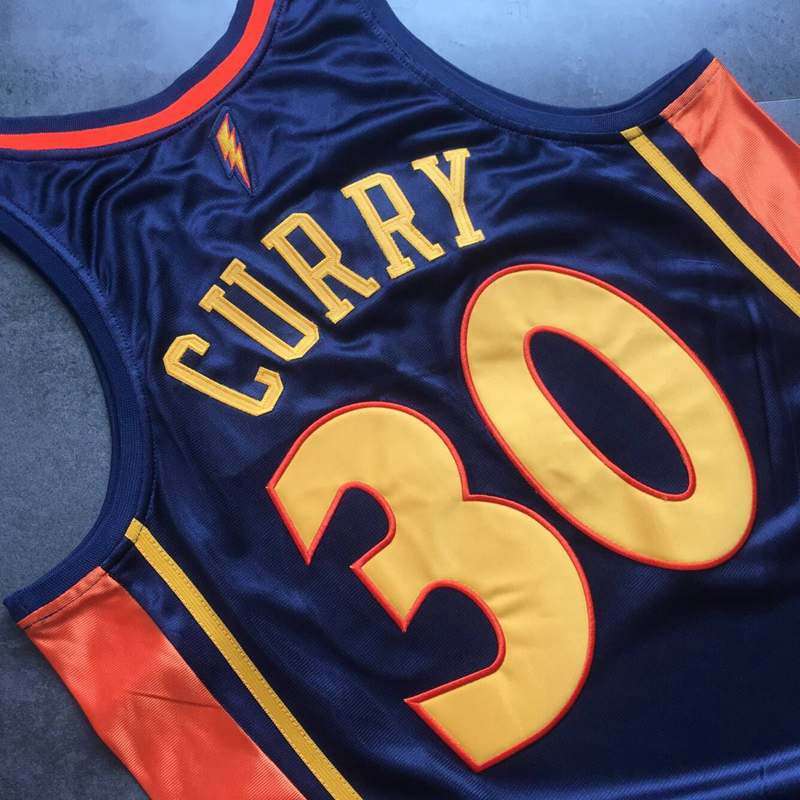 Golden State Warriors 2009/10 CURRY #30 Dark Blue Classics Basketball Jersey (Closely Stitched)