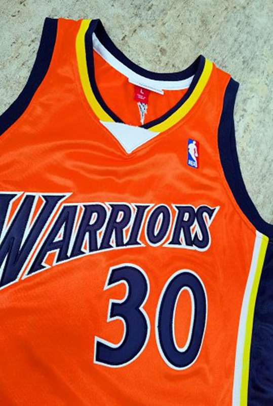 Golden State Warriors 2009/10 CURRY #30 Orange Classics Basketball Jersey (Closely Stitched)