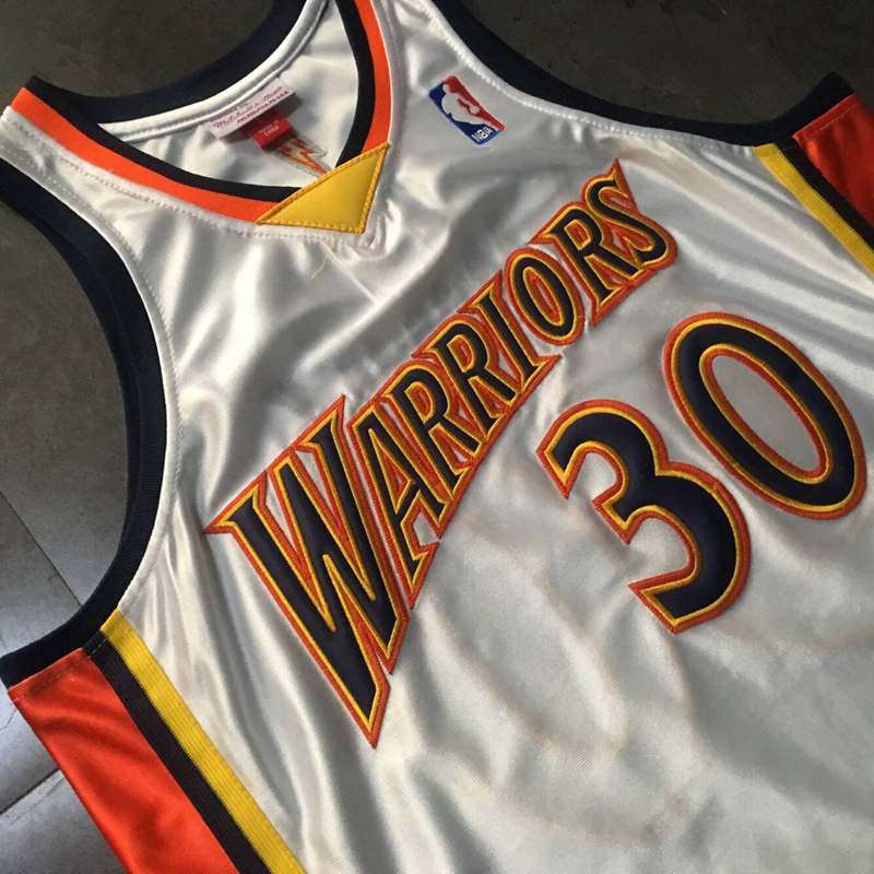 Golden State Warriors 2009/10 CURRY #30 White Classics Basketball Jersey (Closely Stitched)