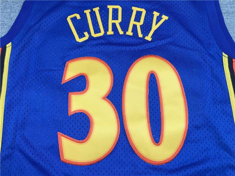 Golden State Warriors 2009/10 CURRY #30 Blue Classics Basketball Jersey (Stitched)