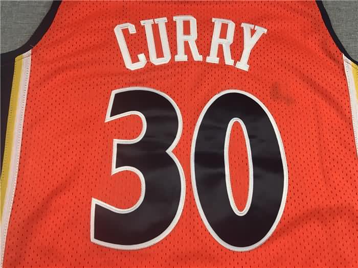 Golden State Warriors 2009/10 CURRY #30 Orange Classics Basketball Jersey (Stitched)