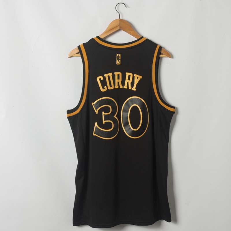 Golden State Warriors 2020 CURRY #30 Black Gold Basketball Jersey (Stitched)