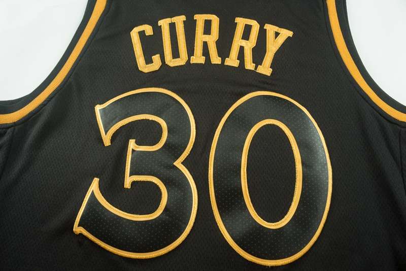 Golden State Warriors 2020 CURRY #30 Black Gold Basketball Jersey (Stitched)