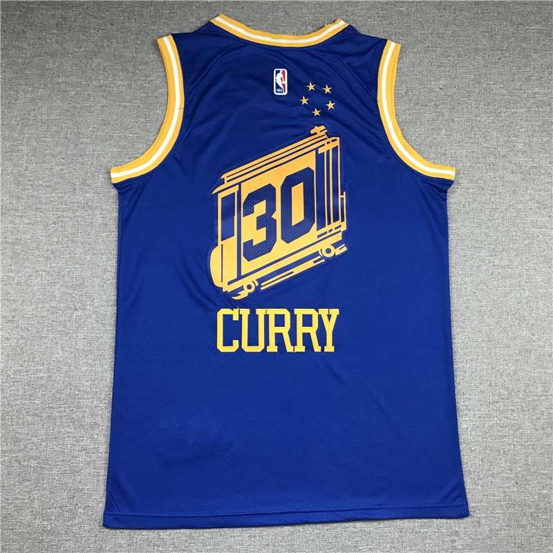 Golden State Warriors 2020 CURRY #30 Blue City Basketball Jersey (Stitched)