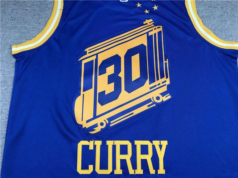 Golden State Warriors 2020 CURRY #30 Blue City Basketball Jersey (Stitched)