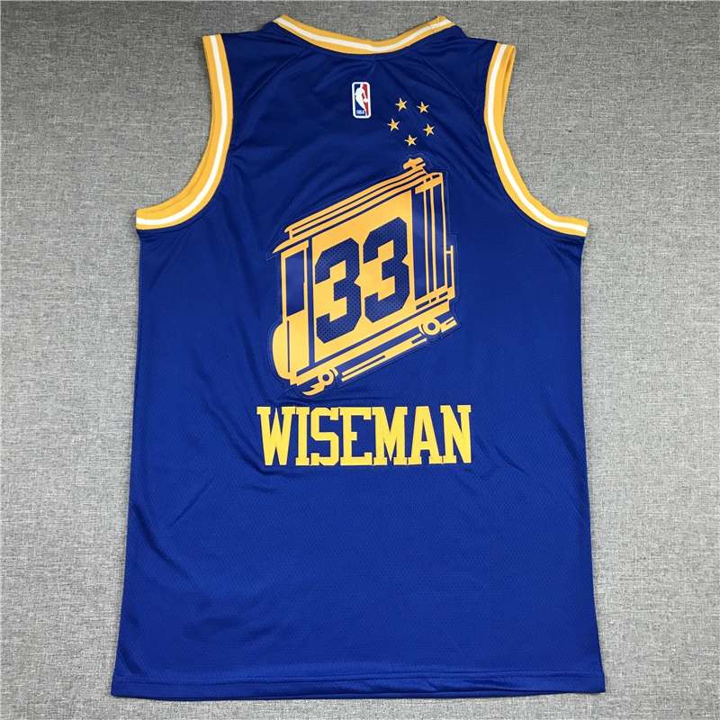 Golden State Warriors 2020 WISEMAN #33 Blue City Basketball Jersey (Stitched)