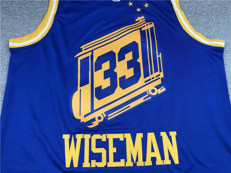 Golden State Warriors 2020 WISEMAN #33 Blue City Basketball Jersey (Stitched)