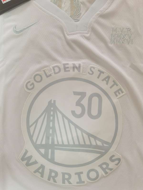 Golden State Warriors 2020 CURRY #30 White MVP Basketball Jersey (Stitched)