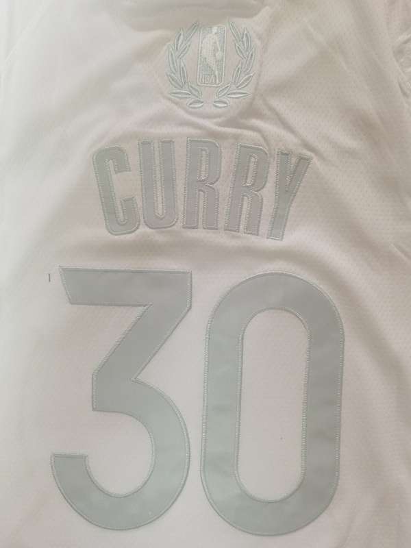 Golden State Warriors 2020 CURRY #30 White MVP Basketball Jersey (Stitched)