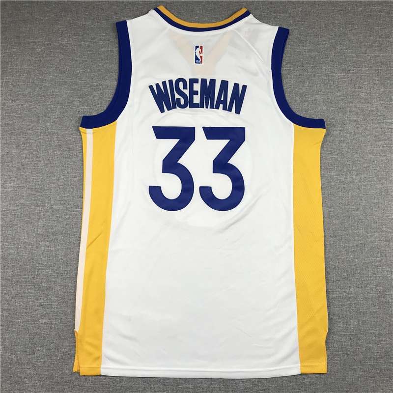 Golden State Warriors 2020 WISEMAN #33 White Basketball Jersey (Stitched)