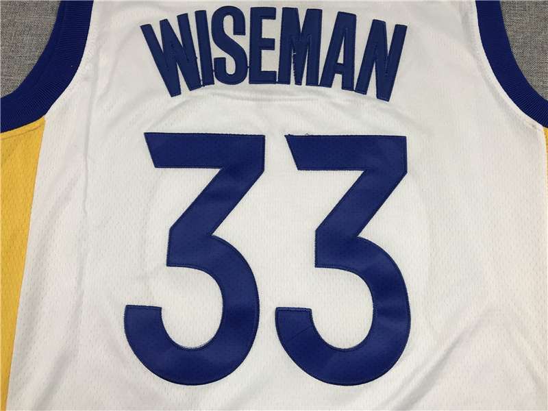 Golden State Warriors 2020 WISEMAN #33 White Basketball Jersey (Stitched)