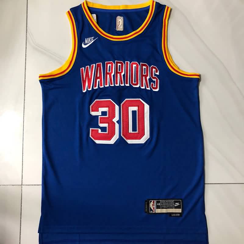 Golden State Warriors 21/22 CURRY #30 Blue Classics Basketball Jersey (Closely Stitched)