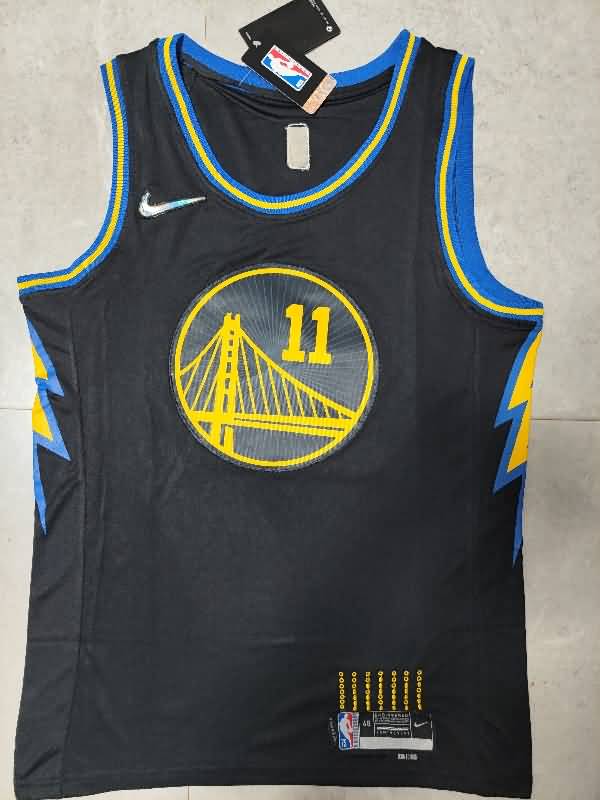 Golden State Warriors 21/22 THOMPSON #11 Black City Basketball Jersey (Stitched)