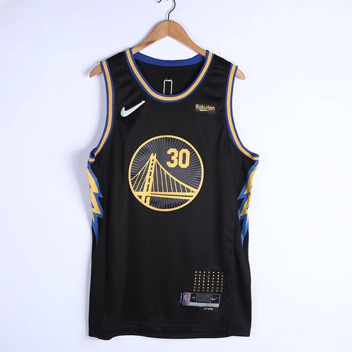 21/22 Golden State Warriors #30 CURRY Black City Basketball Jersey (Stitched)