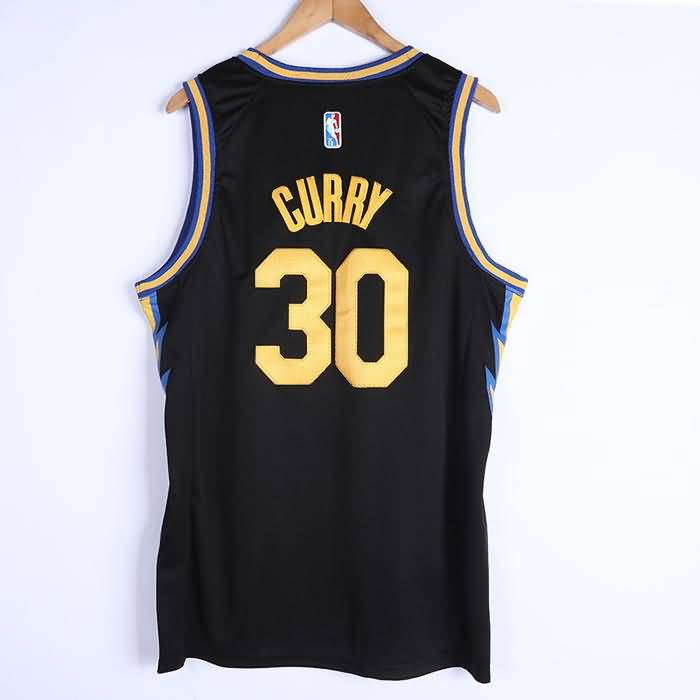 21/22 Golden State Warriors #30 CURRY Black City Basketball Jersey (Stitched)