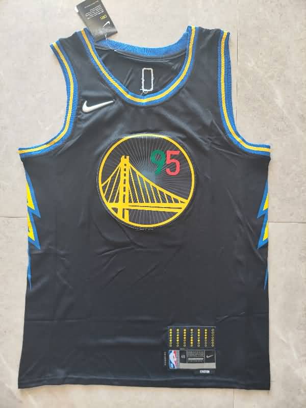 Golden State Warriors 21/22 TOSCANO #95 Black City Basketball Jersey (Stitched)