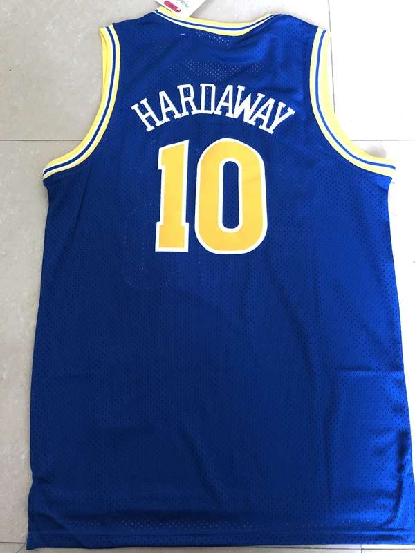 Golden State Warriors 1990/91 HARDAWAY #10 Blue Classics Basketball Jersey (Stitched)