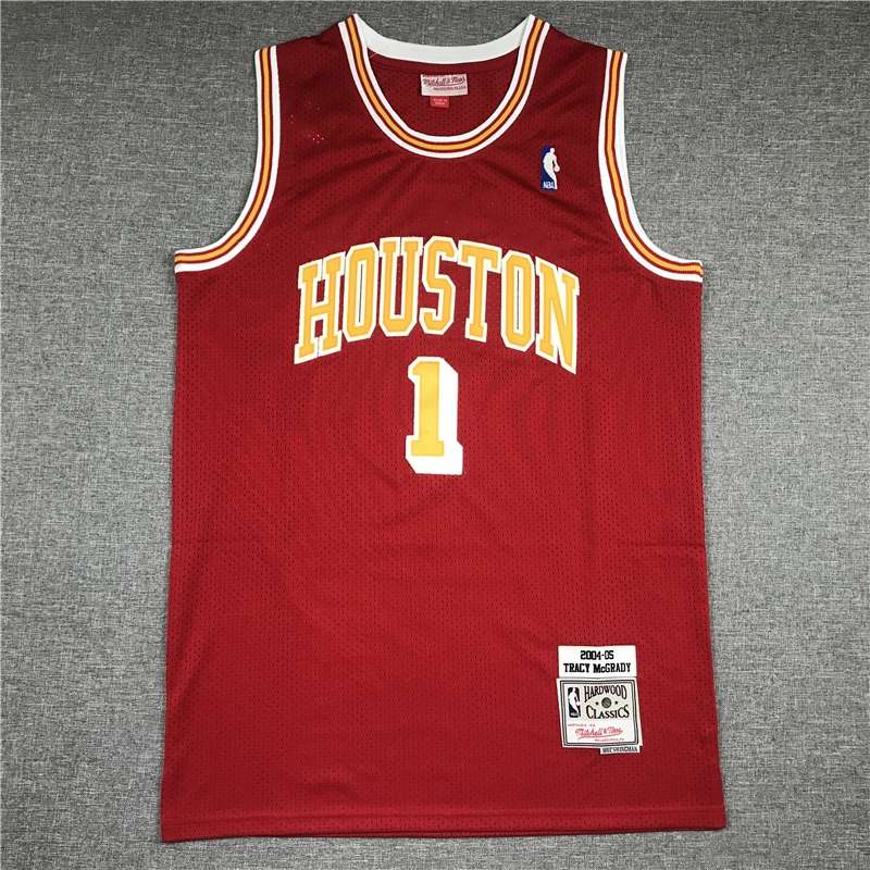 Houston Rockets 2004/05 MCGRADY #1 Red Classics Basketball Jersey (Stitched)