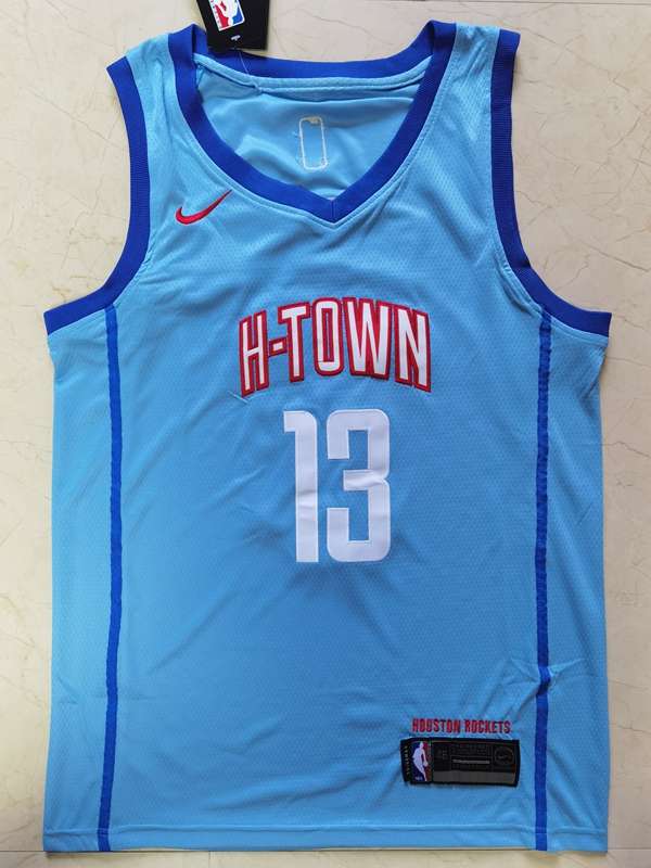 Houston Rockets 20/21 HARDEN #13 Blue City Basketball Jersey (Stitched)