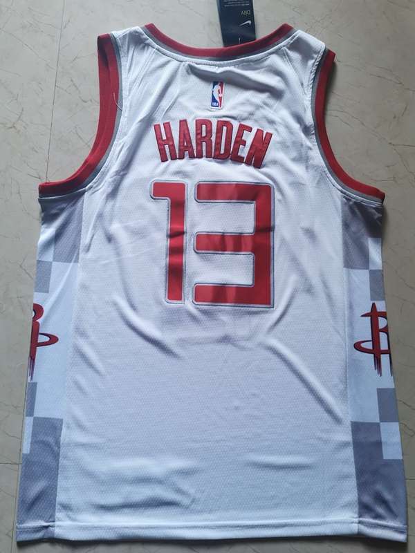 Houston Rockets 2020 HARDEN #13 White City Basketball Jersey (Stitched)