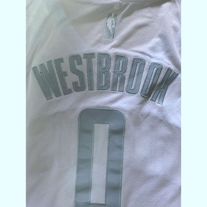 Houston Rockets 2020 WESTBROOK #0 White MVP Basketball Jersey (Stitched)