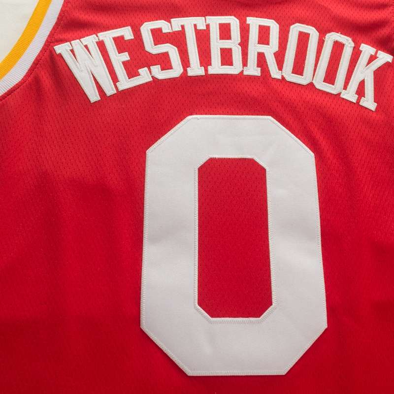 Houston Rockets 2020 WESTBROOK #0 Red Basketball Jersey (Stitched)