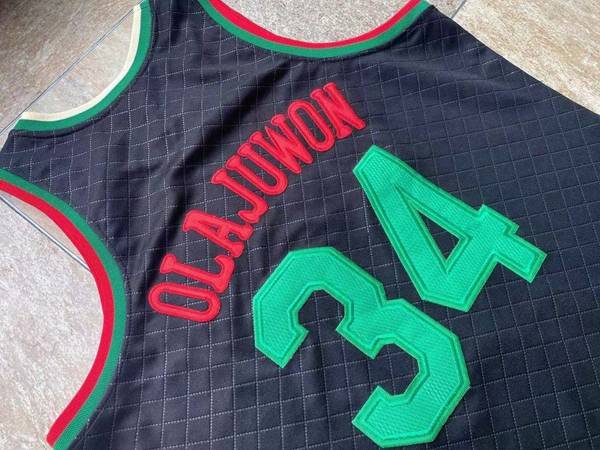 Houston Rockets 1993/94 OLAJUWON #34 Black Classics Basketball Jersey (Closely Stitched)