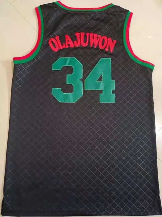 Houston Rockets 1993/94 OLAJUWON #34 Black Classics Basketball Jersey (Stitched)