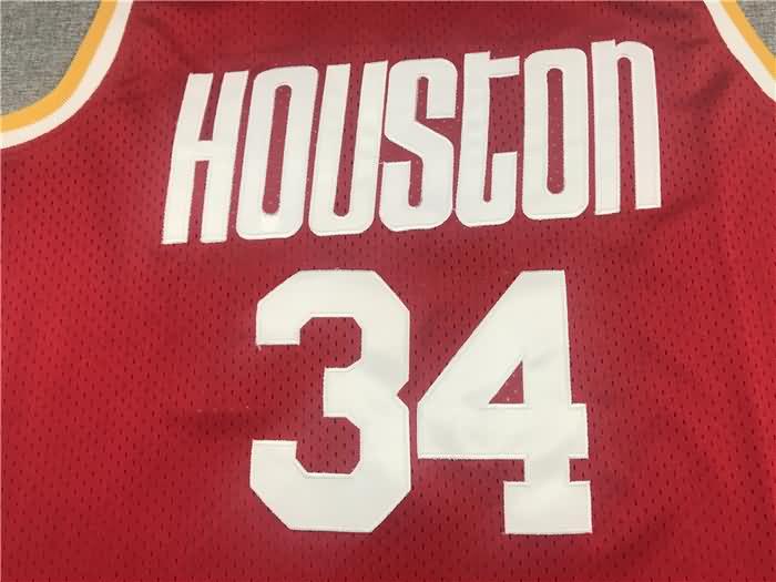 Houston Rockets 1993/94 OLAJUWON #34 Red Classics Basketball Jersey (Stitched)