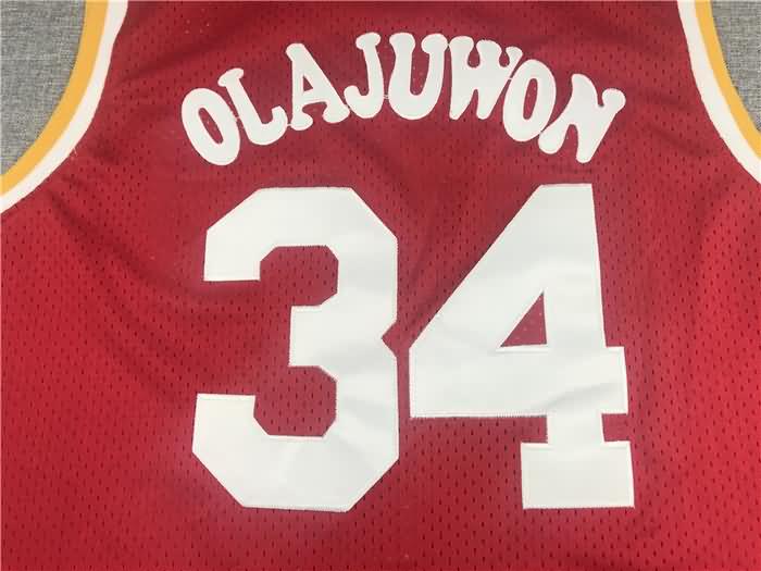 Houston Rockets 1993/94 OLAJUWON #34 Red Classics Basketball Jersey (Stitched)