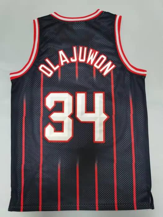 Houston Rockets 1996/97 OLAJUWON #34 Black Classics Basketball Jersey (Stitched)