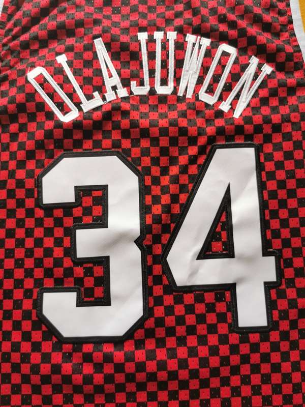 Houston Rockets OLAJUWON #34 Red Classics Basketball Jersey (Stitched)