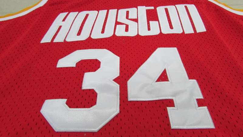 Houston Rockets OLAJUWON #34 Red Classics Basketball Jersey 02 (Stitched)