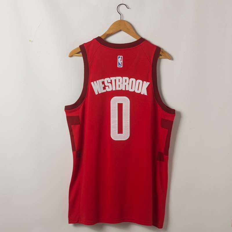 Houston Rockets WESTBROOK #0 Red Basketball Jersey (Stitched)