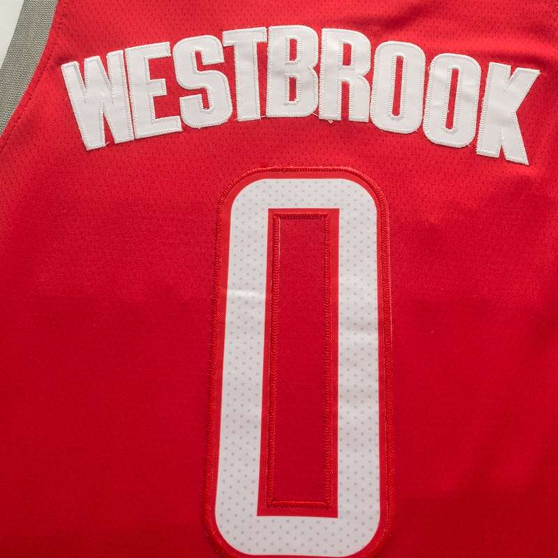 Houston Rockets WESTBROOK #0 Red Basketball Jersey 02 (Stitched)