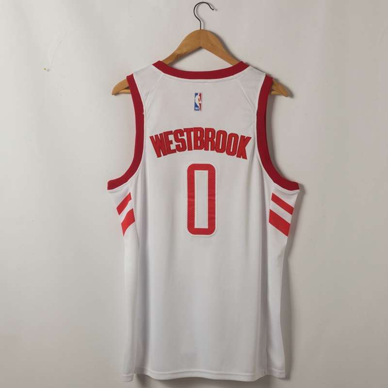 Houston Rockets WESTBROOK #0 White Basketball Jersey (Stitched)