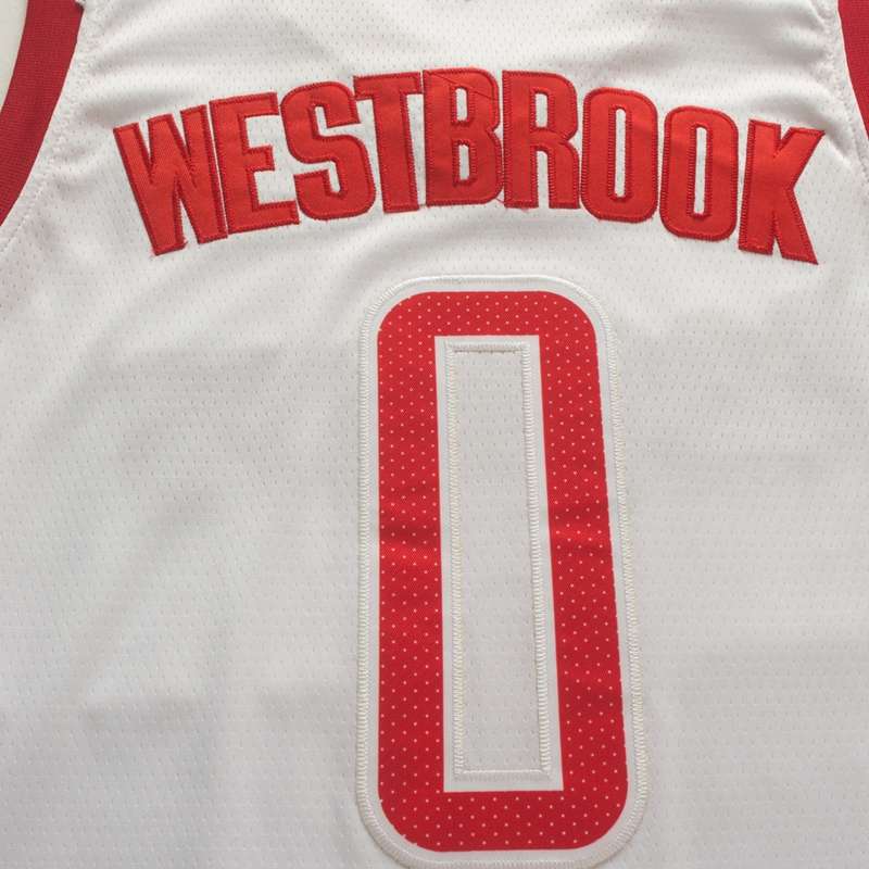 Houston Rockets WESTBROOK #0 White Basketball Jersey (Stitched)