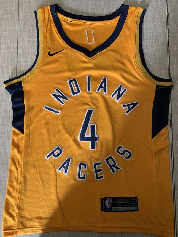 Indiana Pacers OLADIPO #4 Yellow Basketball Jersey (Stitched)
