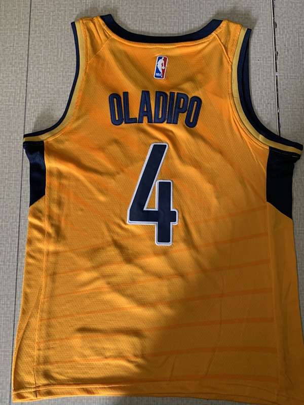 Indiana Pacers OLADIPO #4 Yellow Basketball Jersey (Stitched)