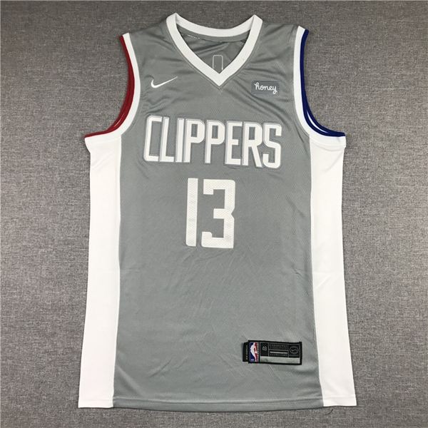 Los Angeles Clippers 20/21 GEORGE #13 Grey Basketball Jersey (Stitched)